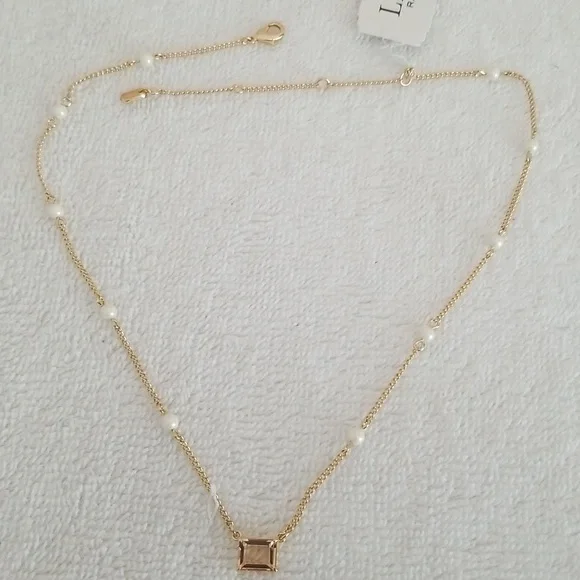 New Ralph Lauren Crystal Pendant Necklace - Picture 3 of 6